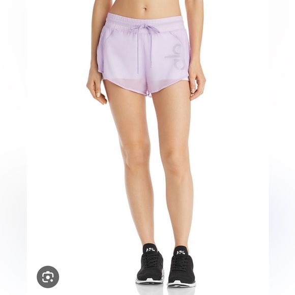 ALO Yoga Pants - Alo Yoga Ambience Mesh-overlay Ultraviolet/Mauve Shorts M
